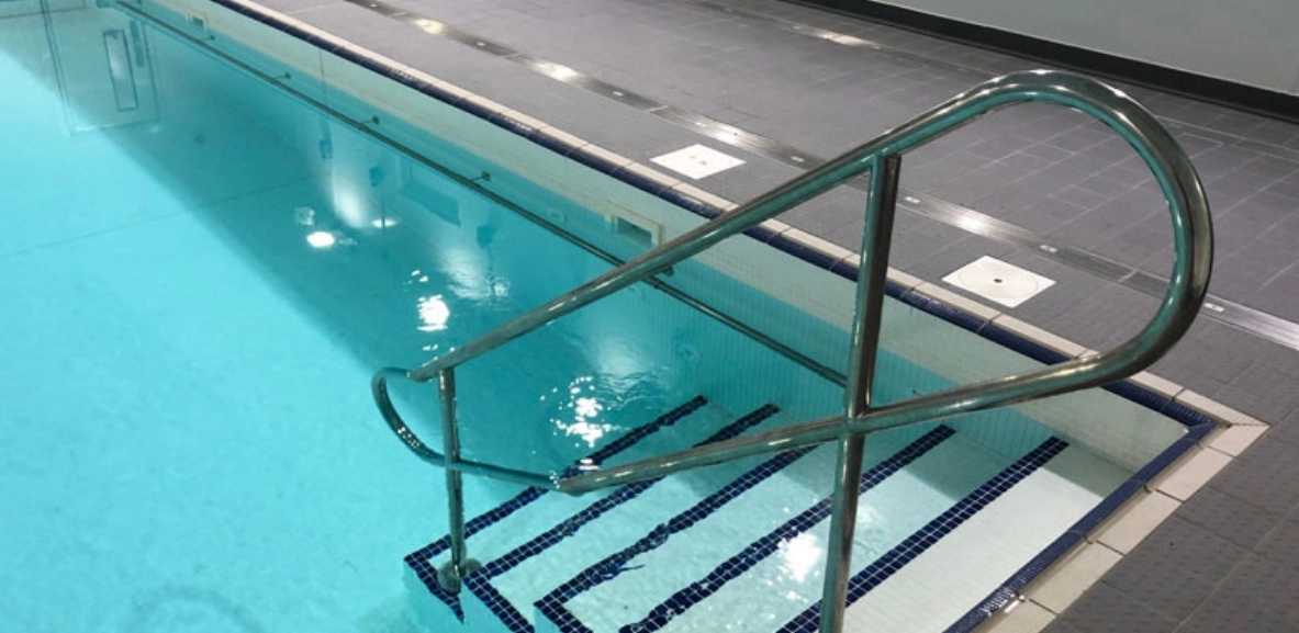 Swimming pool hand rail